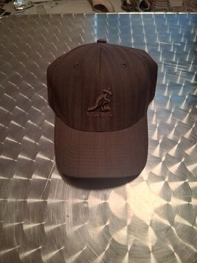 Kangol Embroidered Logo Baseball Cap in Dark Brown